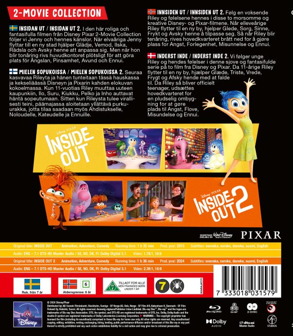 INSIDE OUT 1 & 2 (2 disc) - Blu-ray INSIDE OUT 1 & 2 (2 disc) - Blu-ray